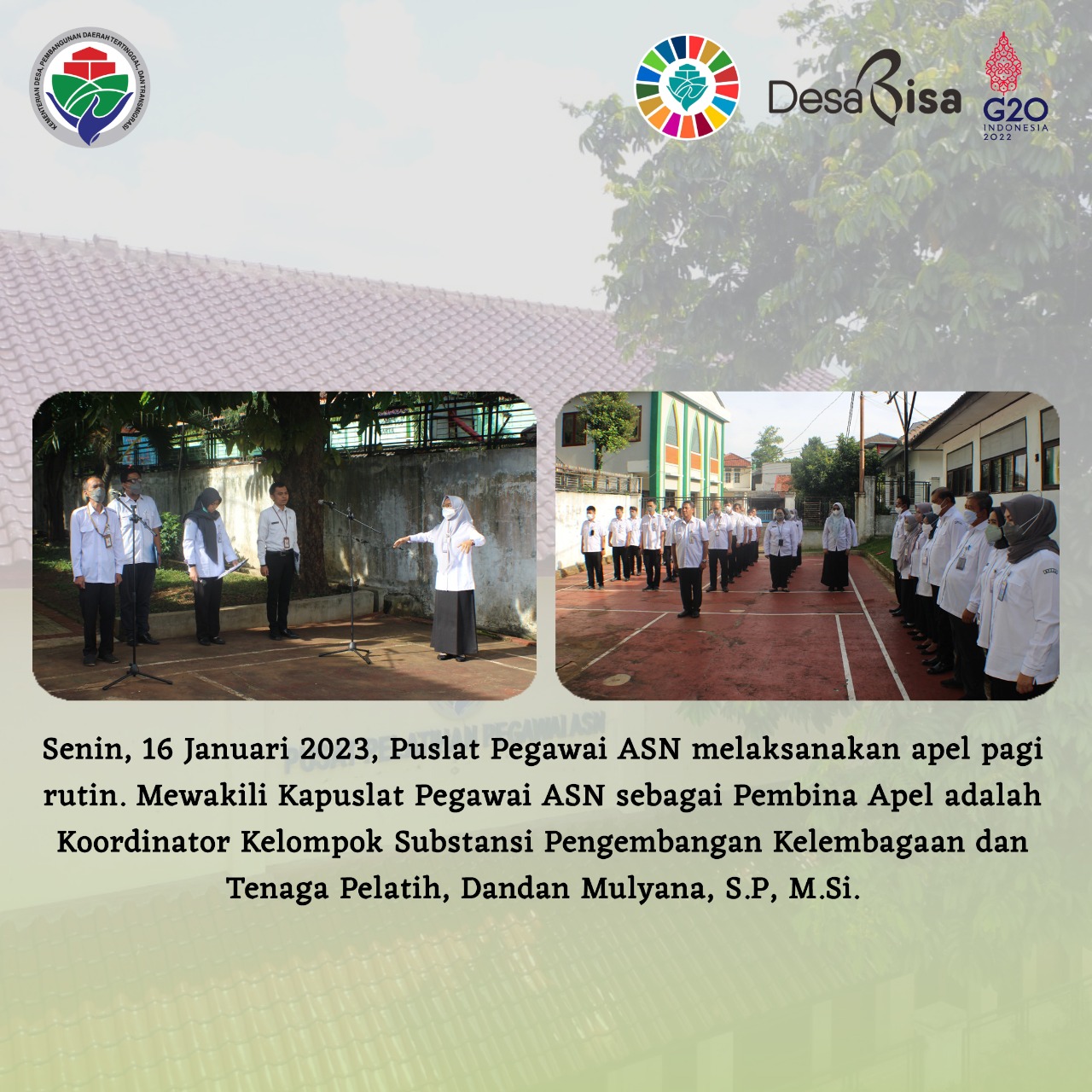 Apel Rutin Pusat Pelatihan Pegawai ASN